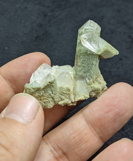 An Aesthetic Natural beautifully terminated Chlorite Quartz crystals cluster 22 grams