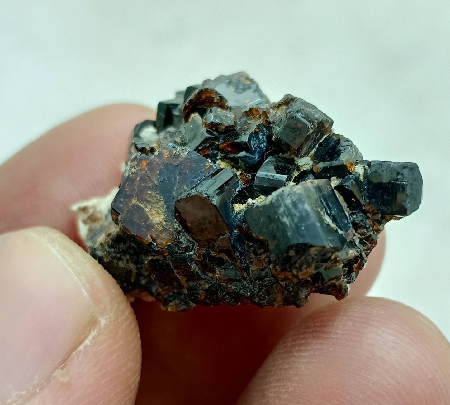 An amazing highly lusterous crystal specimen of dark brown Vesuvianite 12 grams