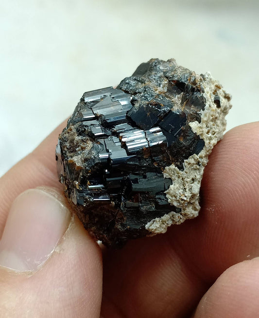 An amazing highly lusterous crystal specimen of dark brown Vesuvianite 19.5 grams