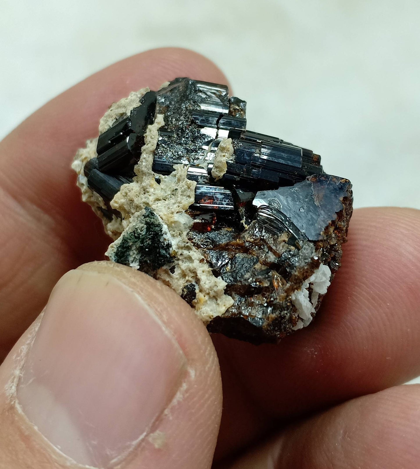 An amazing highly lusterous crystal specimen of dark brown Vesuvianite 19.5 grams