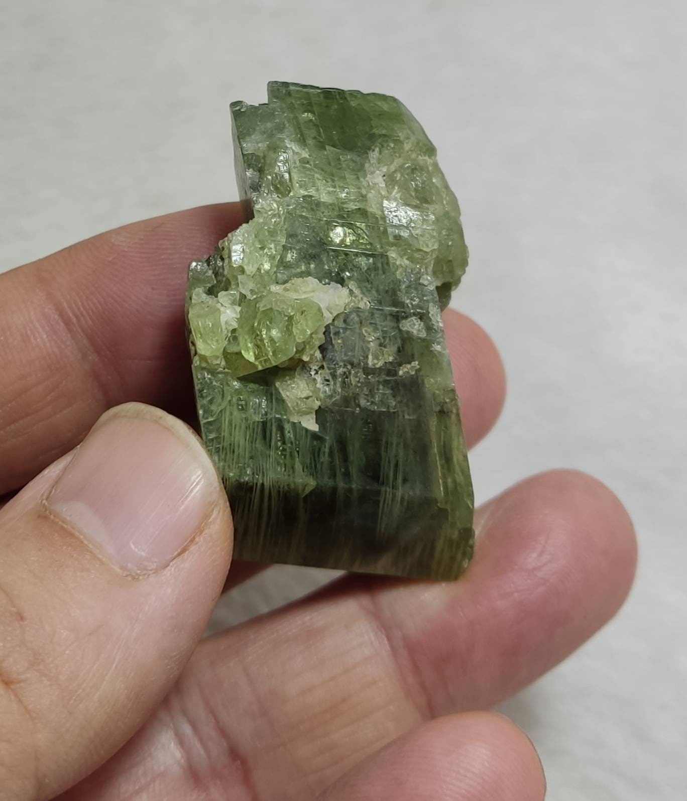 An amazing double terminated diopside crystal 47 grams