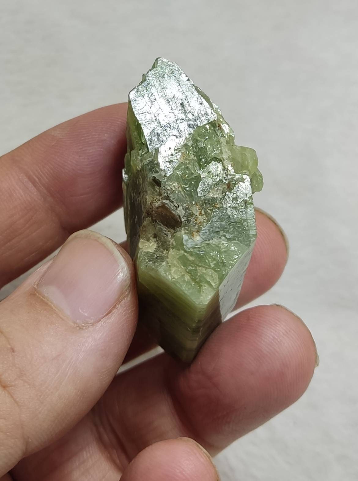 An amazing double terminated diopside crystal 47 grams