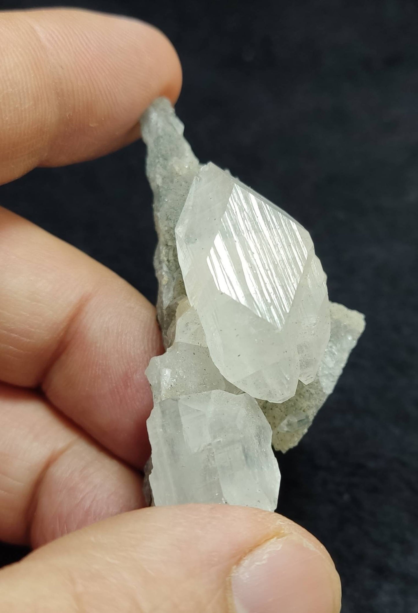 Apophyllite with associated stilbite and chalcedony 28 grams