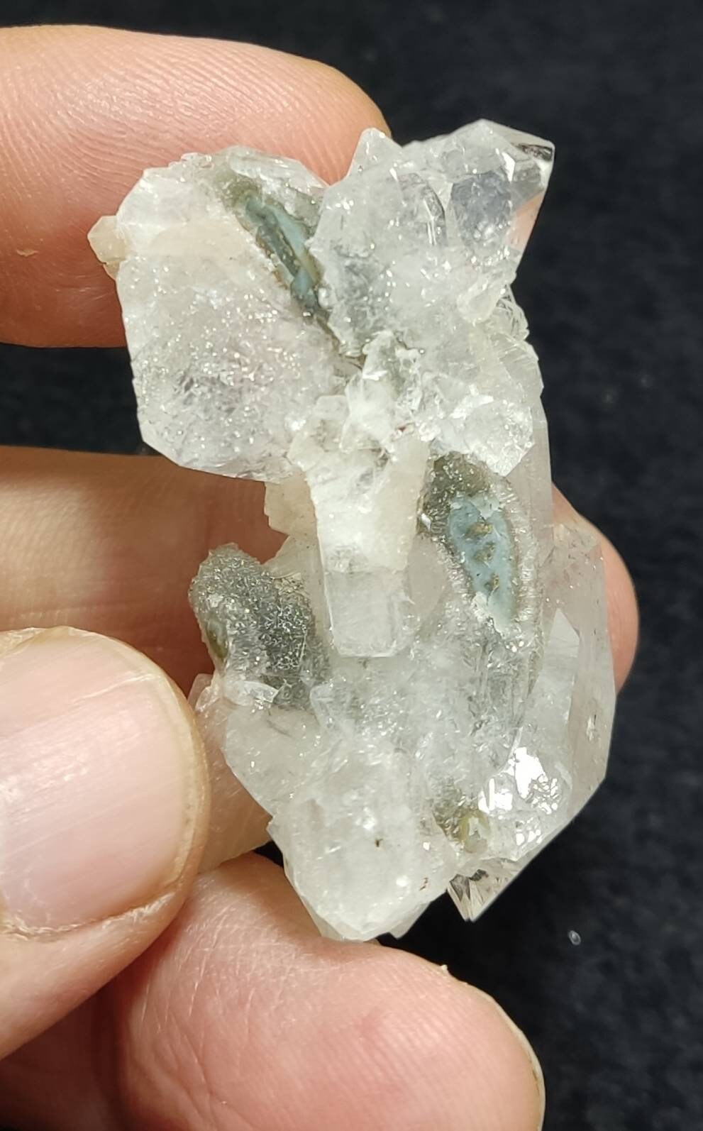 Apophyllite with associated stilbite and chalcedony 25 grams