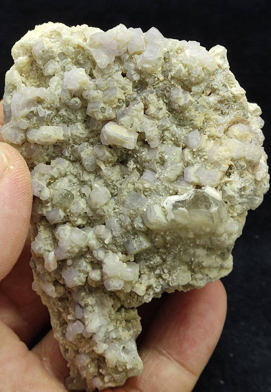 An amazing specimen of light purple Apatite crystals on matrix with quartz 188 grams