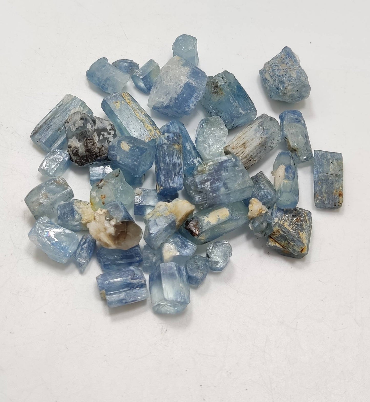 Aquamarine crystals lot 73 grams