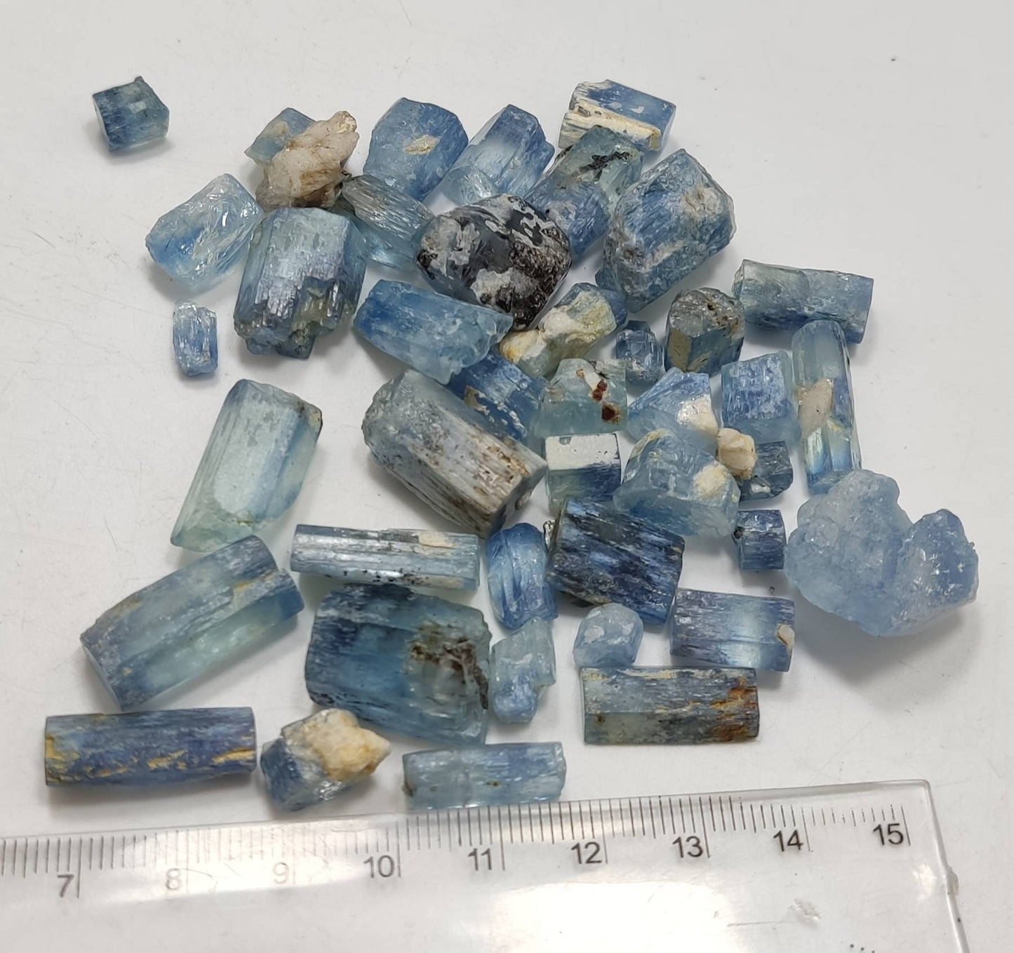 Aquamarine crystals lot 73 grams