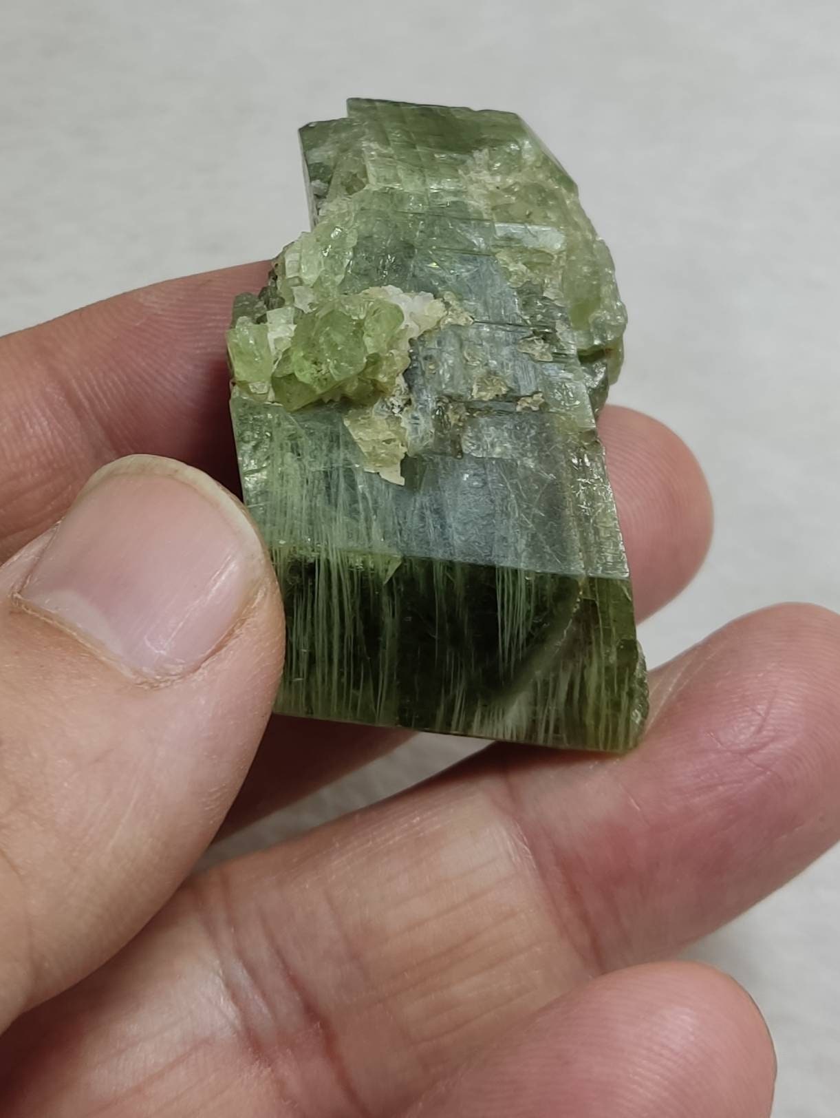 An amazing double terminated diopside crystal 47 grams