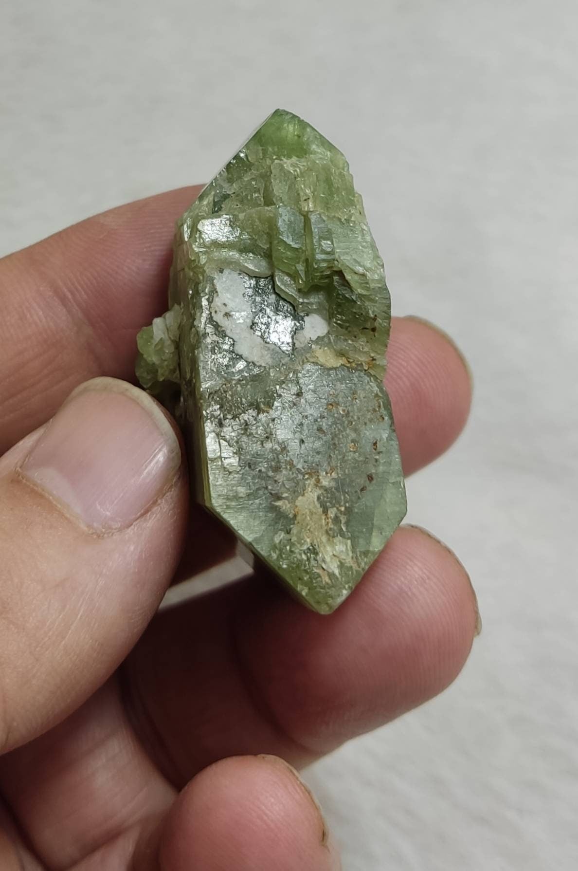 An amazing double terminated diopside crystal 47 grams