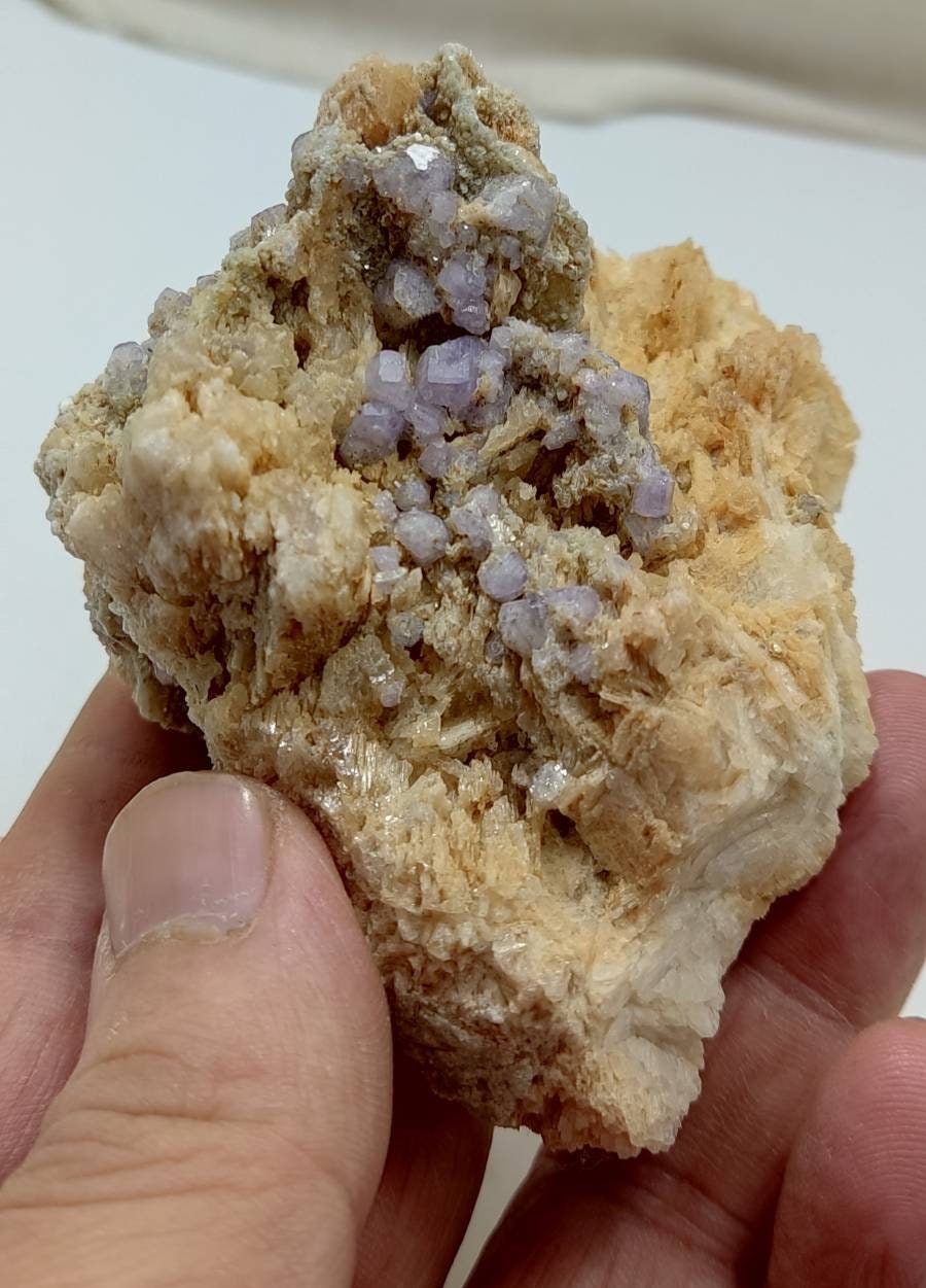 light purple Apatite crystals on matrix 194 grams