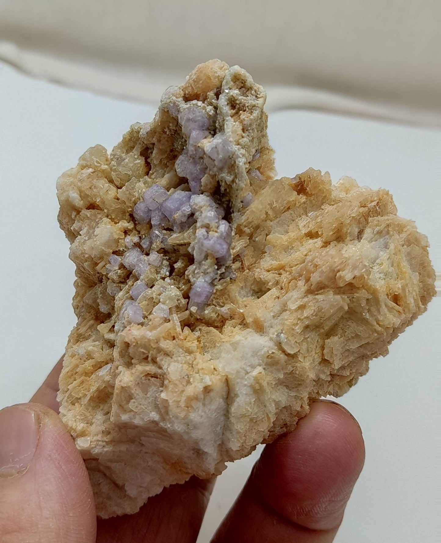 light purple Apatite crystals on matrix 194 grams