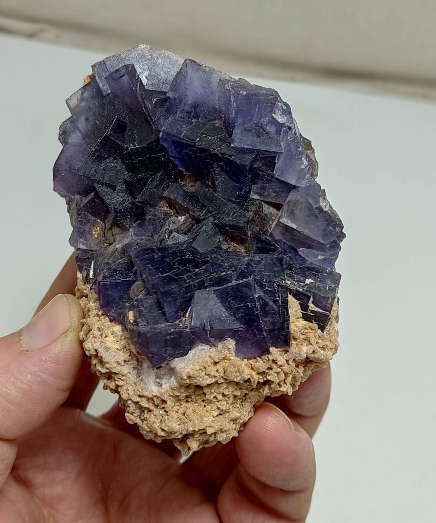 Dark purple Fluorite specimen 259 grams