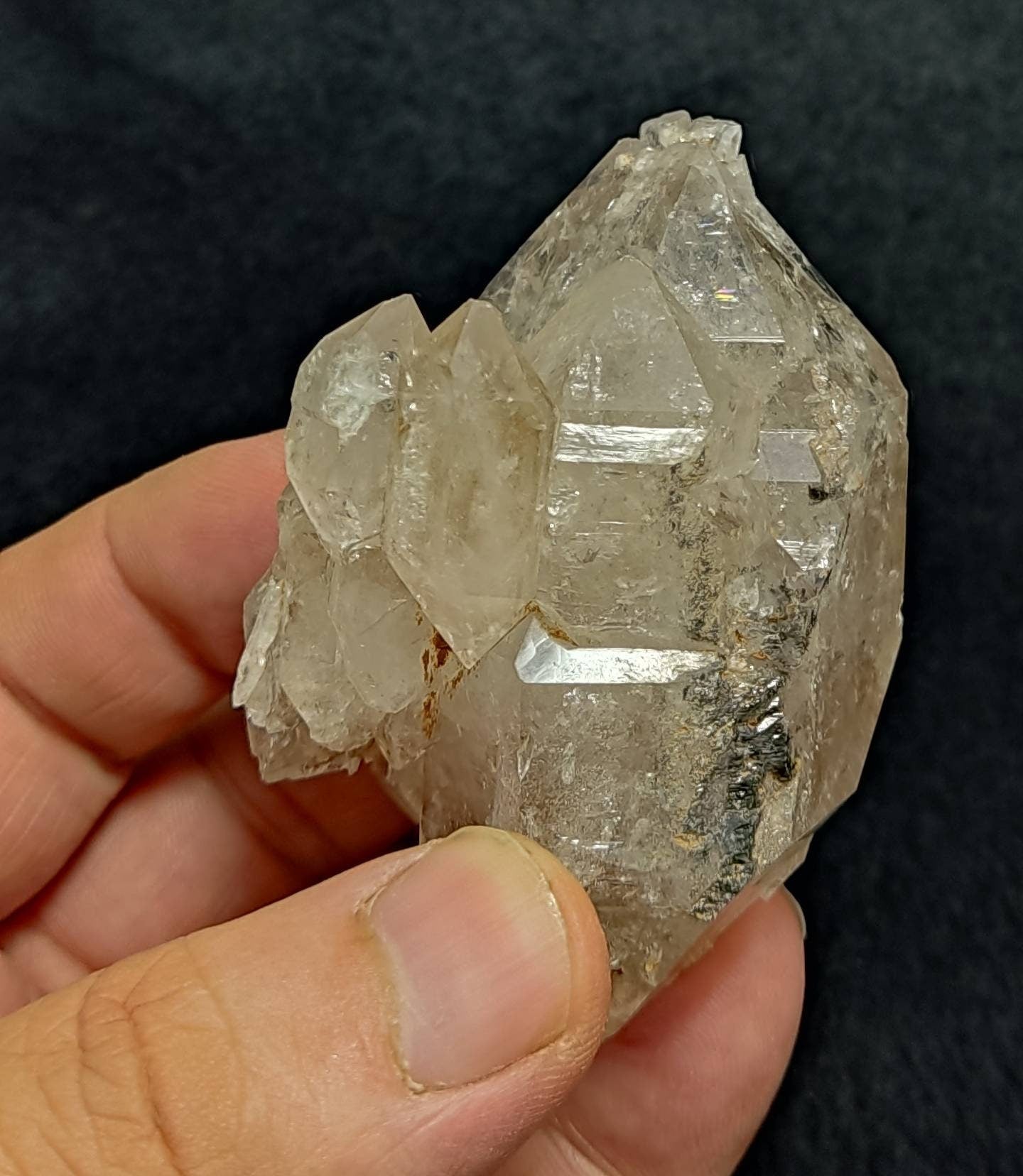 An amazing Beautiful specimen of double terminated Elestial Quartz Crystal 146 grams