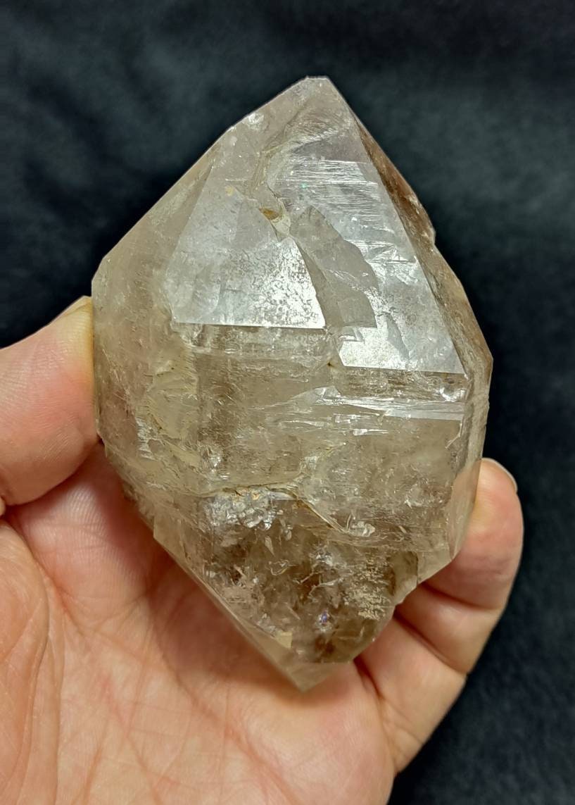 An amazing Beautiful specimen of double terminated Elestial Quartz Crystal 254 grams