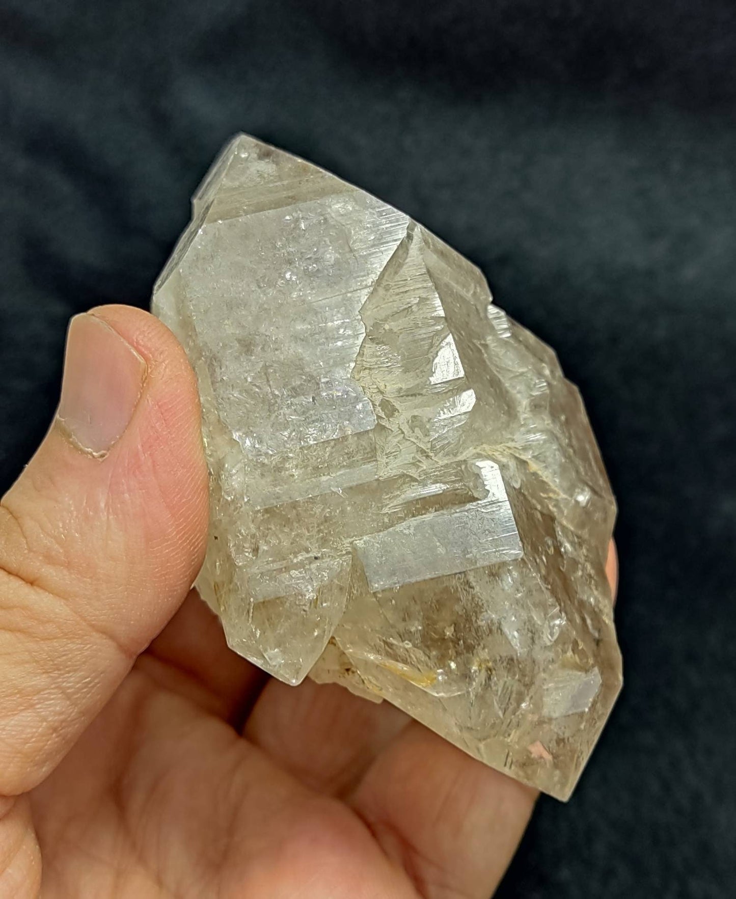 An amazing Beautiful specimen of double terminated Elestial Quartz Crystal 254 grams