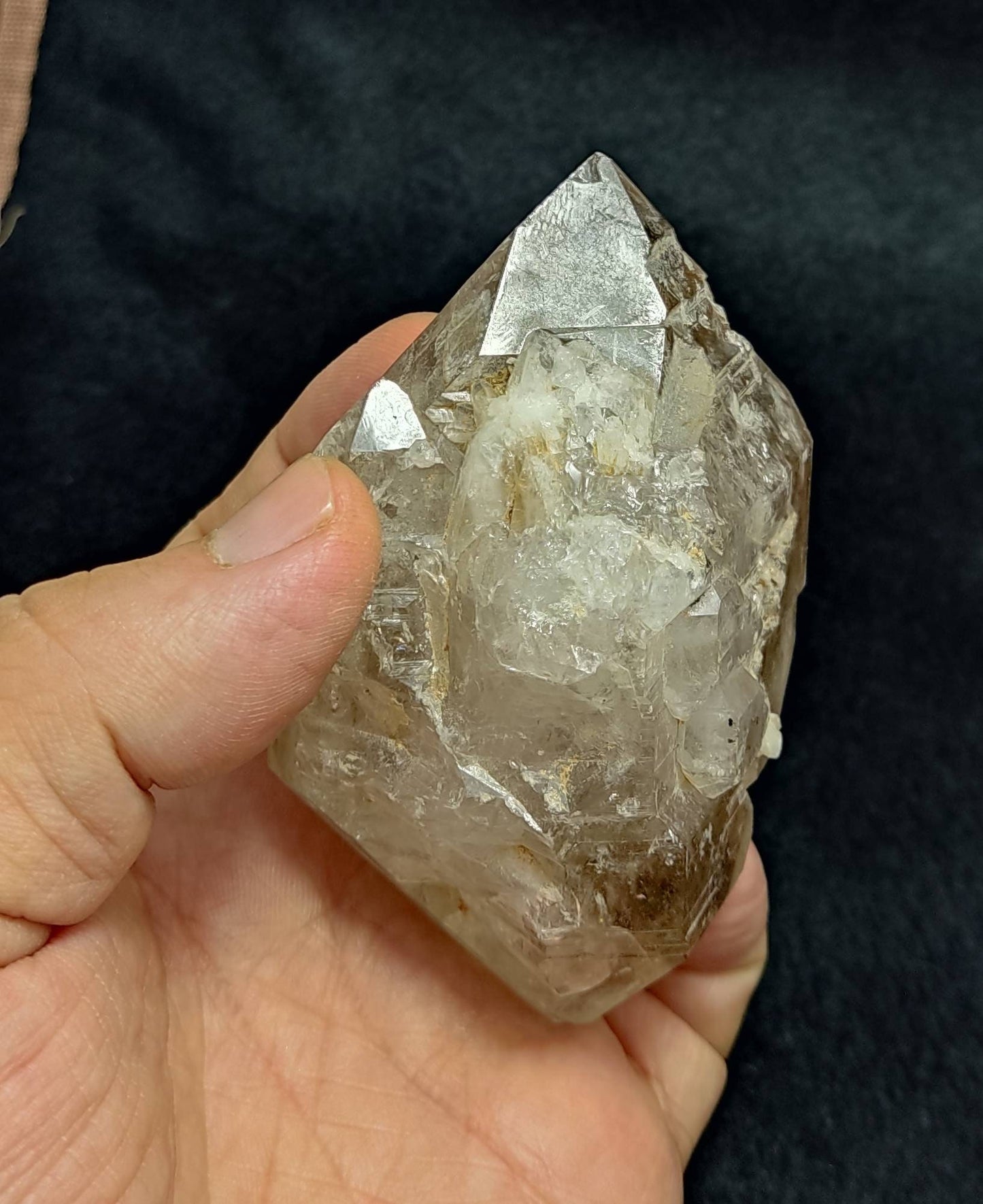 An amazing Beautiful specimen of double terminated Elestial Quartz Crystal 254 grams