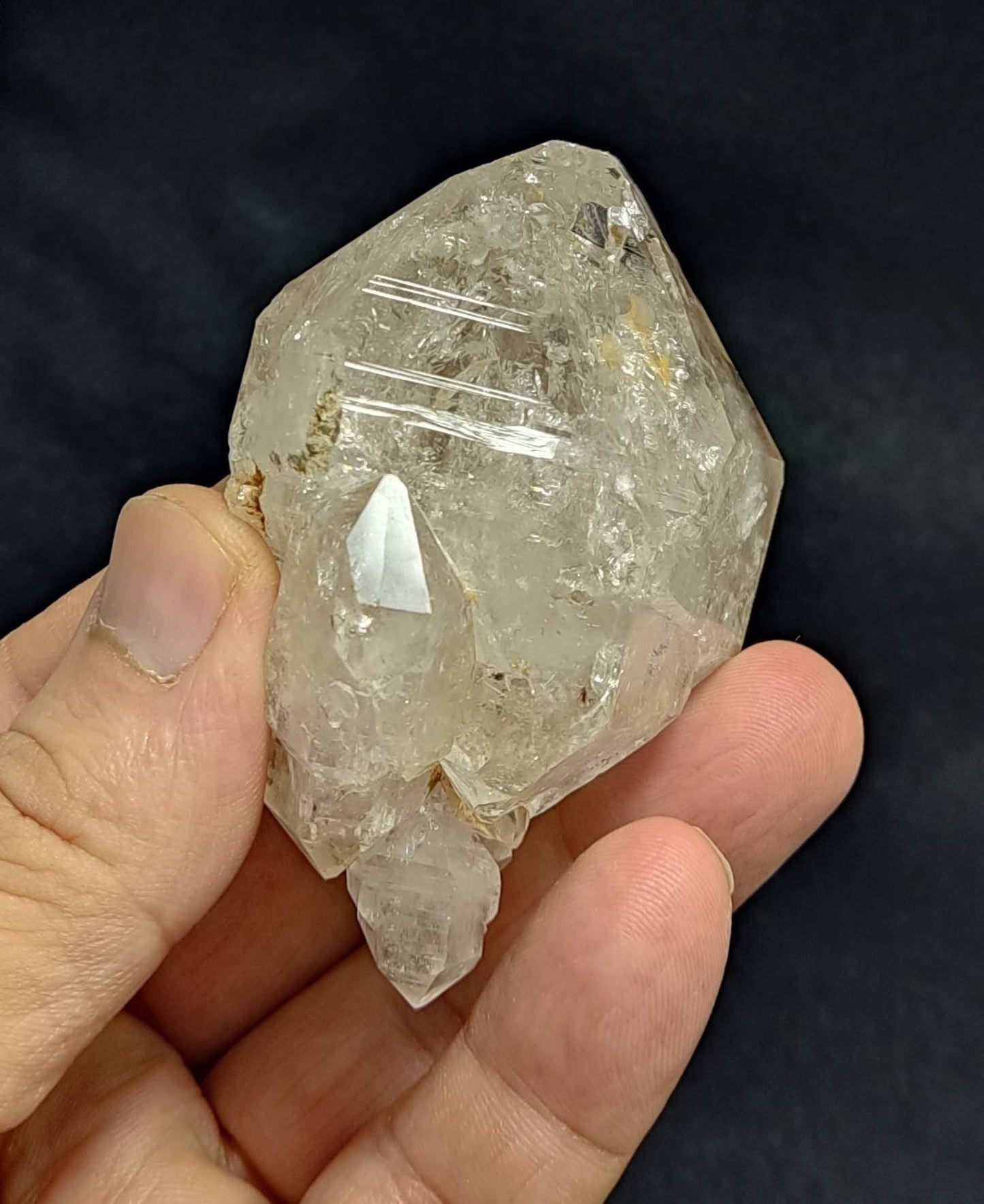 Single Elestial double terminated scepter Quartz Crystal 135 grams
