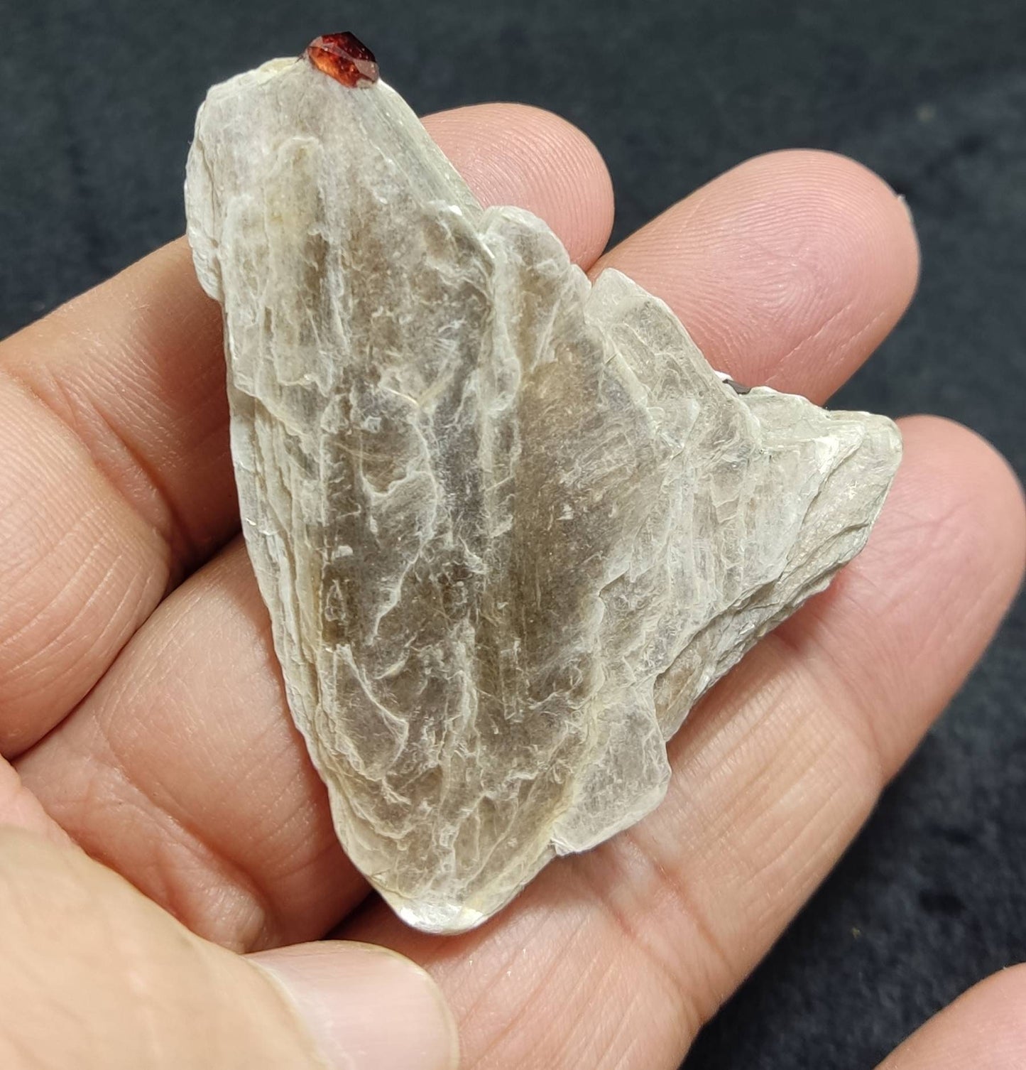 An amazing specimen of spessartine garnet embedded in muscovite 20.5g