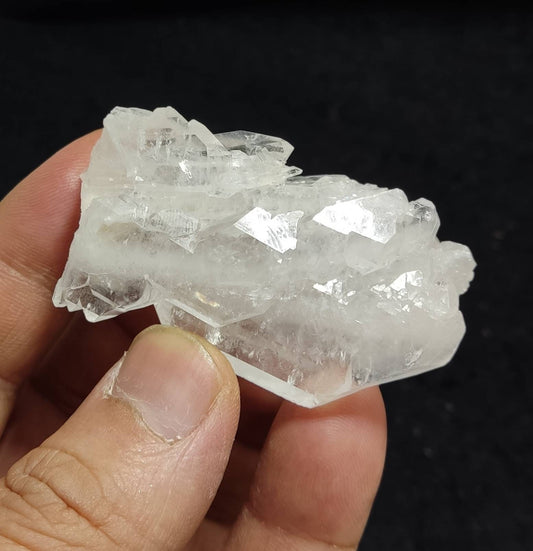 Single beautiful terminated Faden Quartz crystals specimen 44 grams