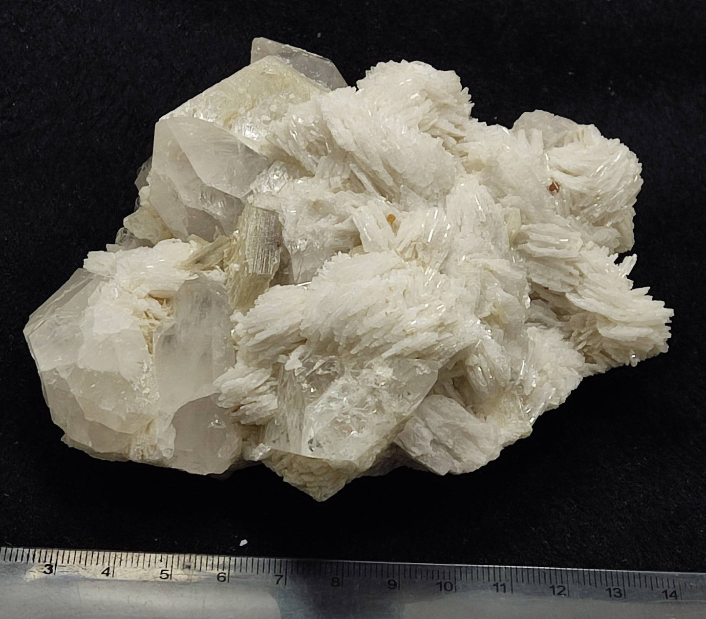 Amazing specimen of albit, quartz, mica and tiny rare microlites on matrix 610 grams