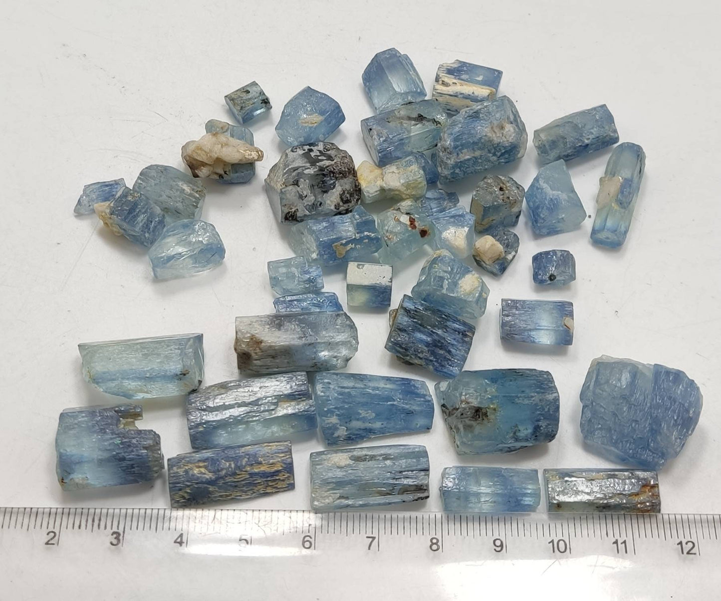 Aquamarine crystals lot 73 grams