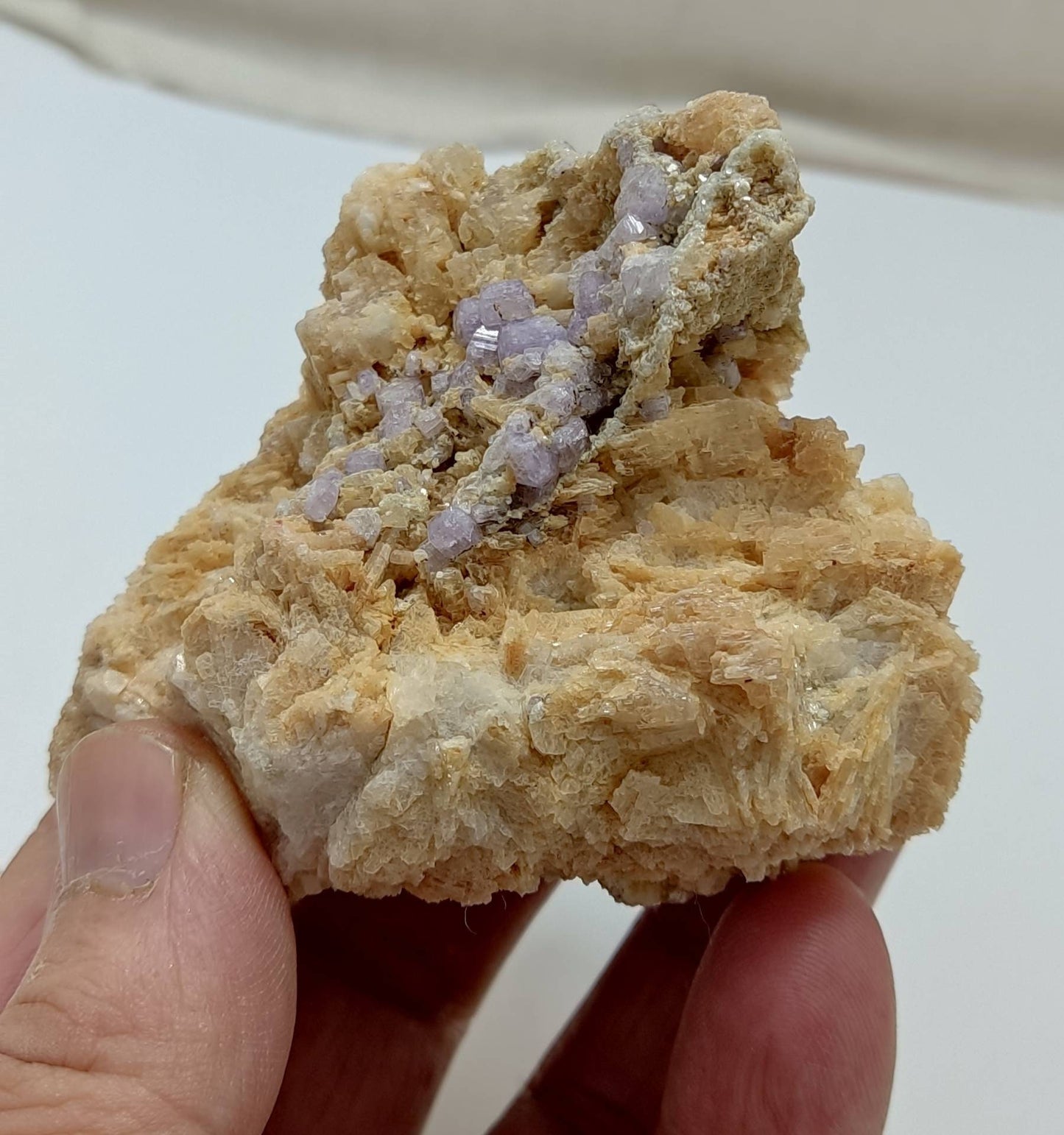 light purple Apatite crystals on matrix 194 grams