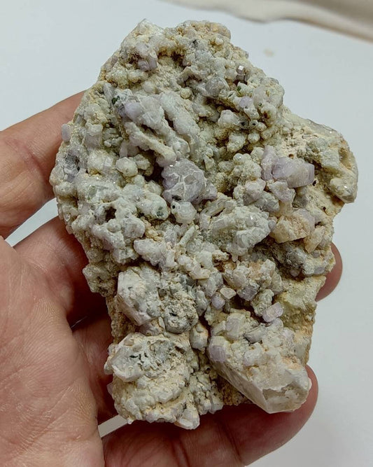 An amazing specimen of light purple Apatite crystals on matrix with quartz 179 grams