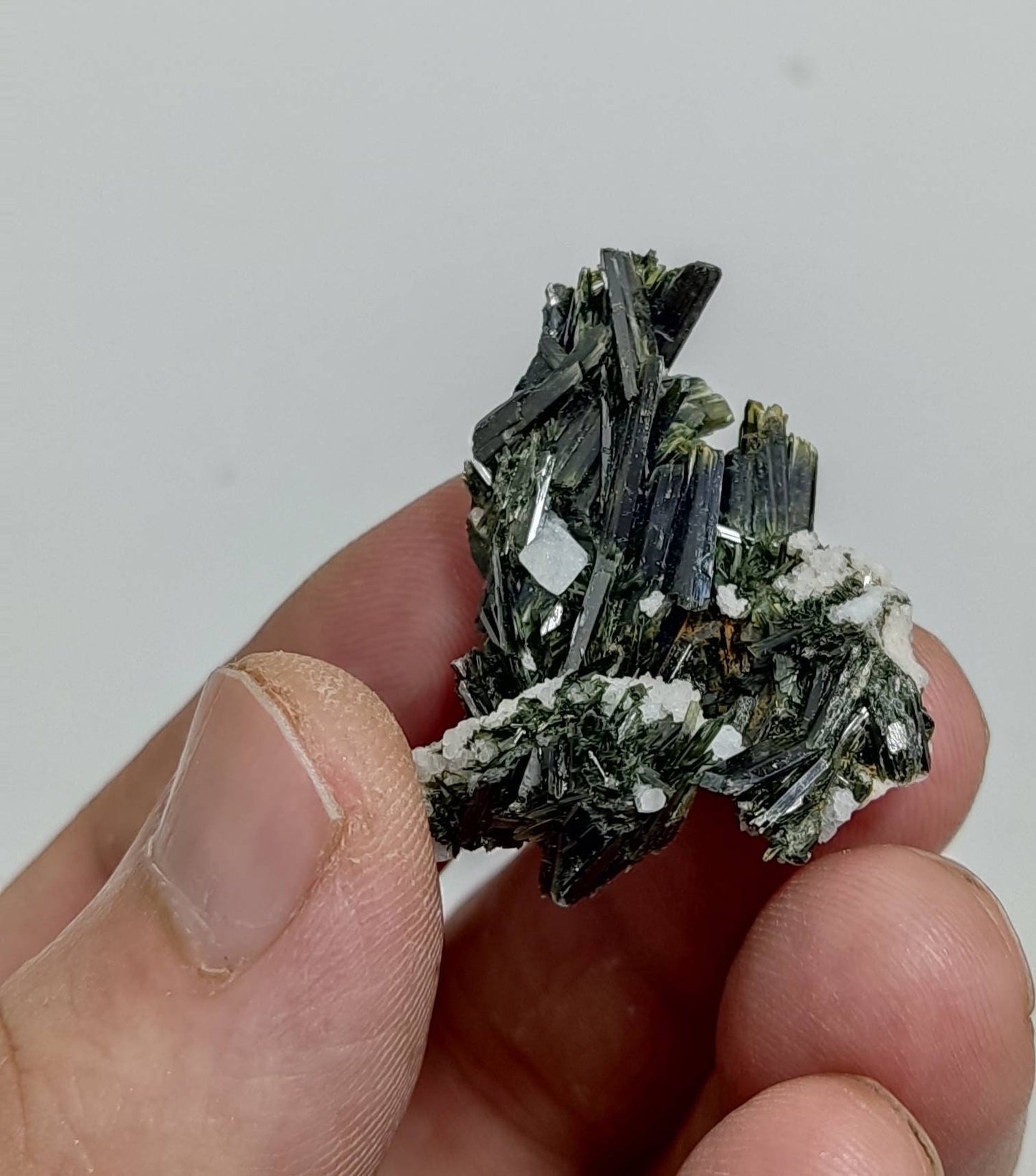 Single beautiful aesthetic aegirine crystals specimen 10 grams