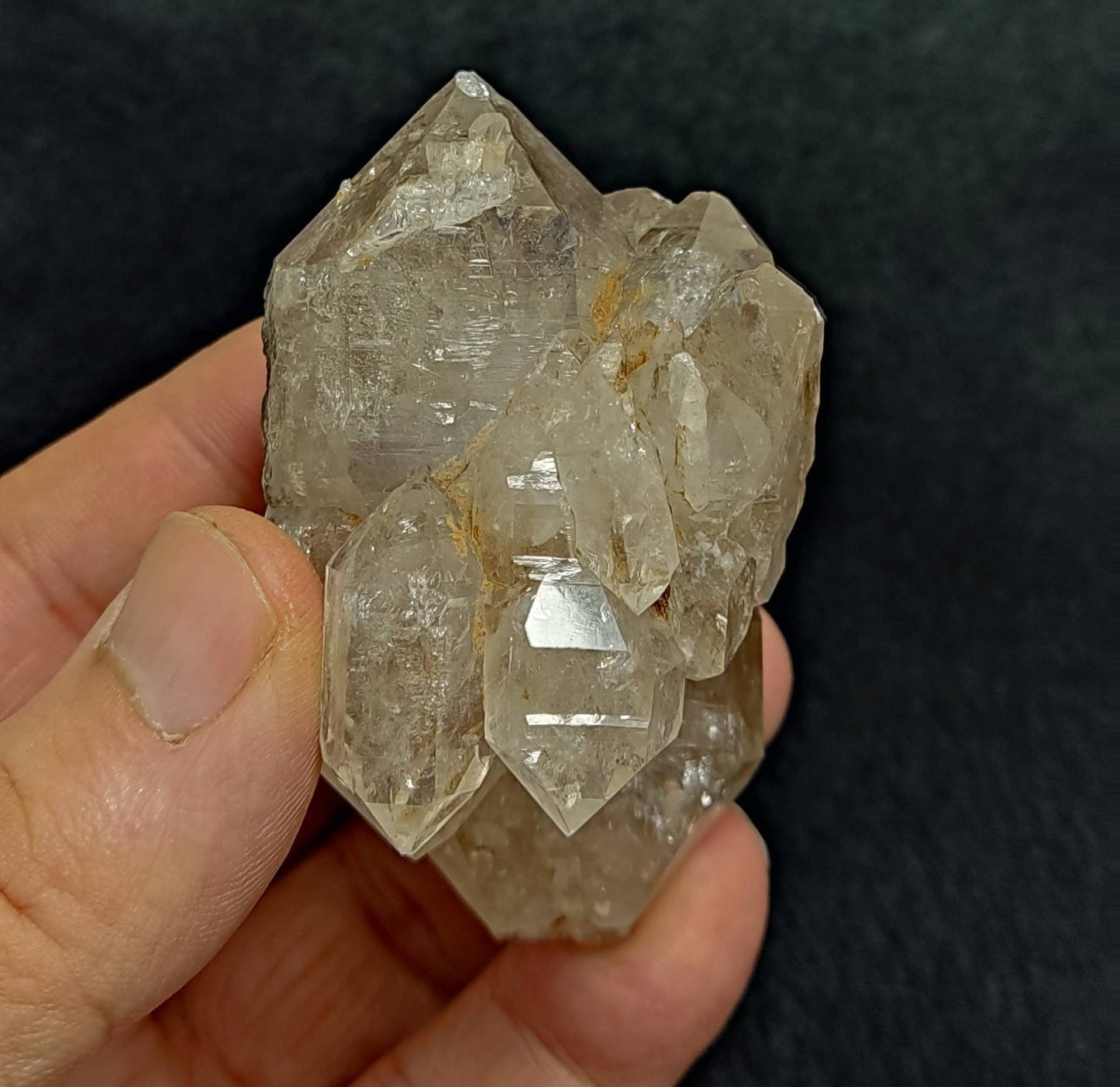 An amazing Beautiful specimen of double terminated Elestial Quartz Crystal 146 grams