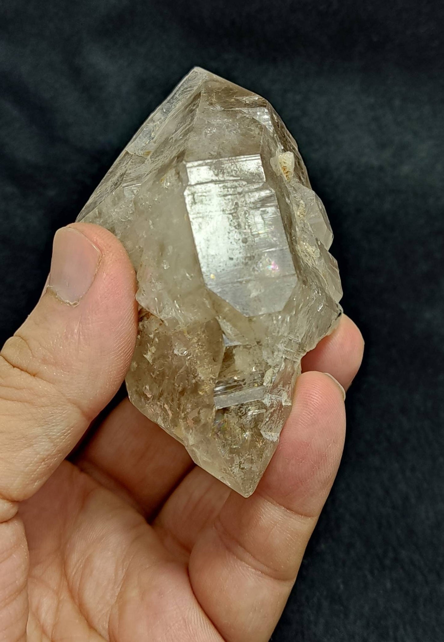 An amazing Beautiful specimen of double terminated Elestial Quartz Crystal 254 grams