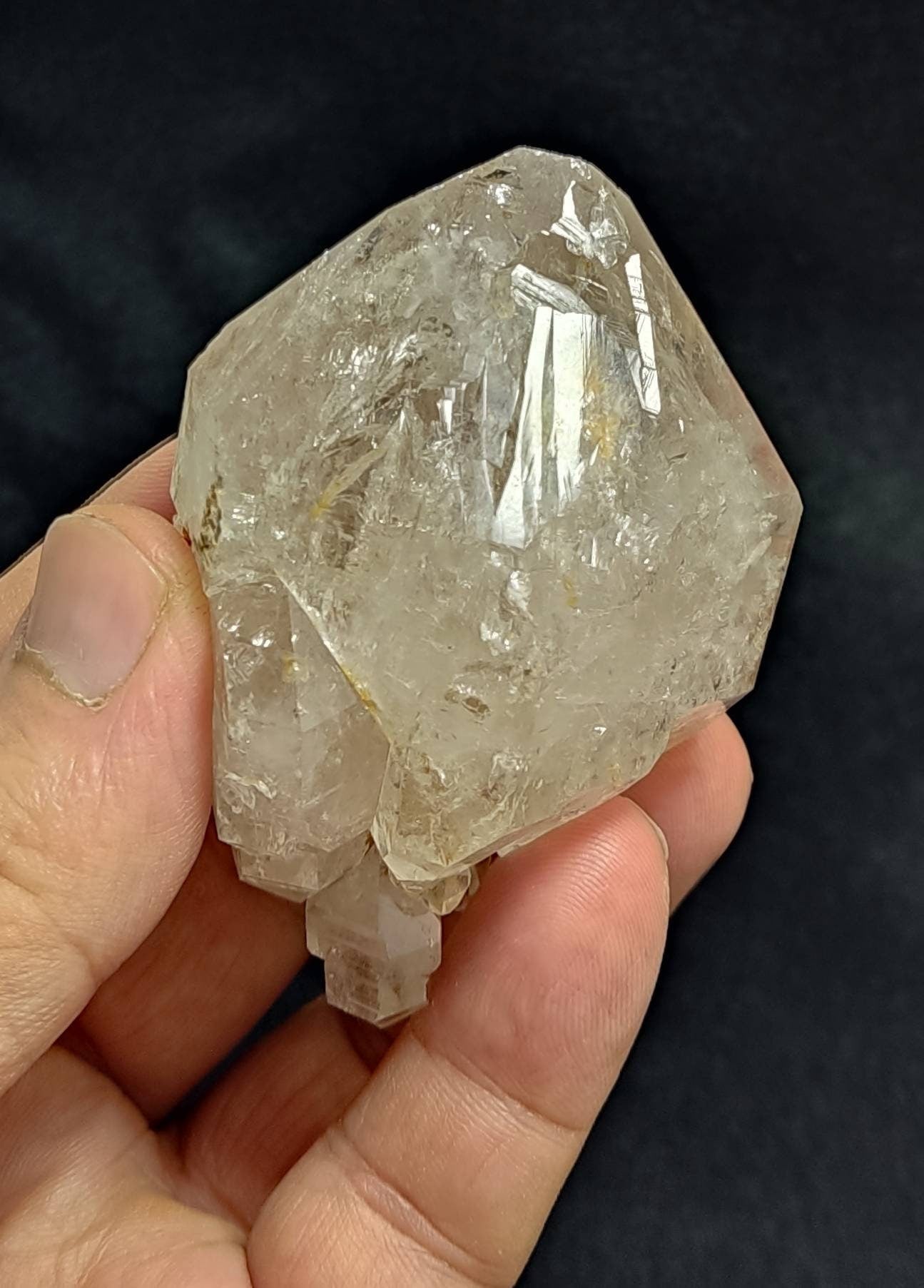 Single Elestial double terminated scepter Quartz Crystal 135 grams