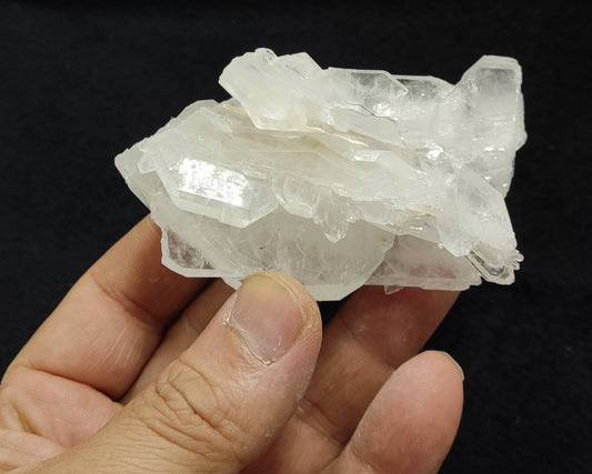 Single beautiful terminated Faden Quartz crystals cluster 114 grams