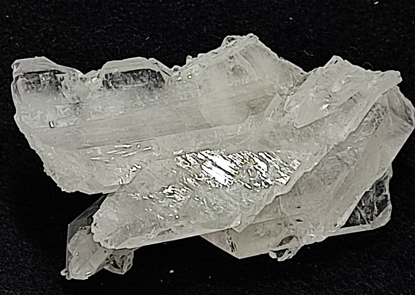 Single beautiful terminated Faden Quartz crystals cluster 114 grams