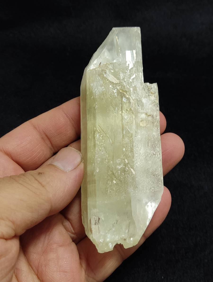 An amazing specimen of double terminated spodumene crystal 179 grams