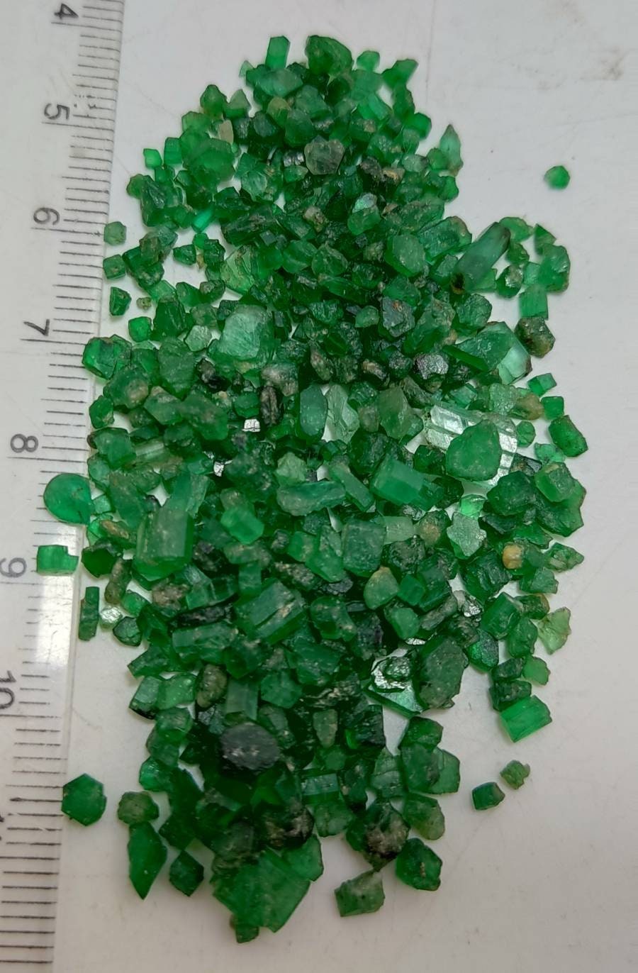 An amazing lot of natural small size rough emerald 56 carats