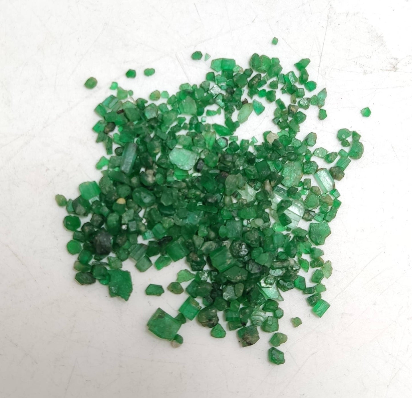 An amazing lot of natural small size rough emerald 56 carats