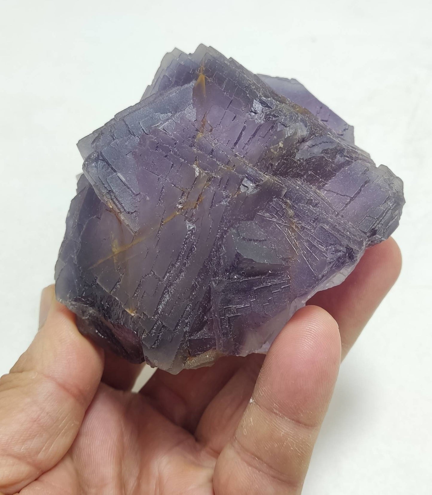 An amazing Single natural purple Fluorite 650 grams
