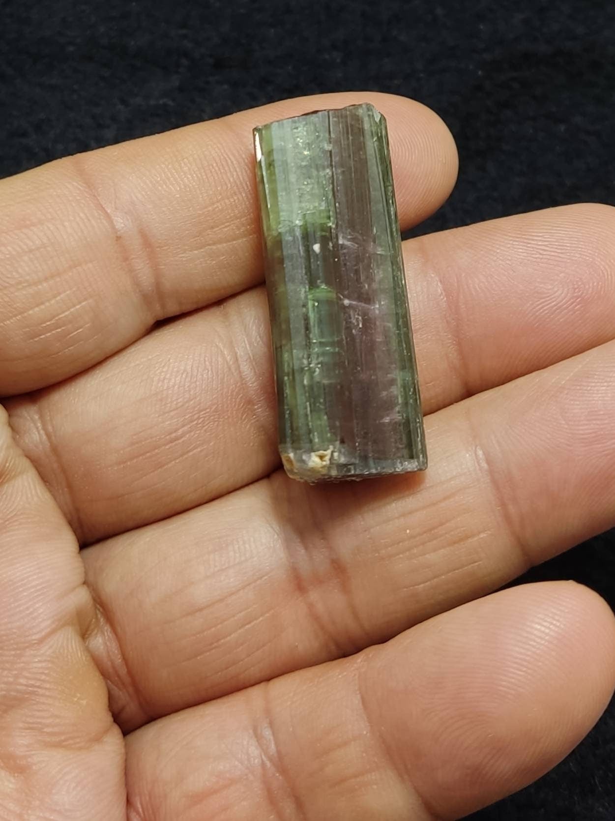 Watermelon color  terminated Tourmaline crystal 17 grams