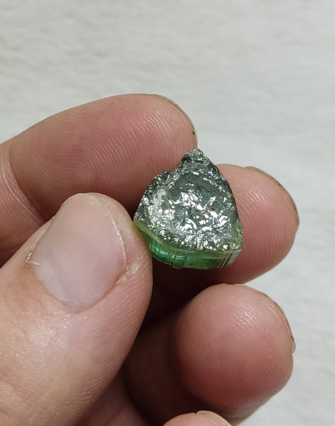 Green terminated Tourmaline crystal 30 carats