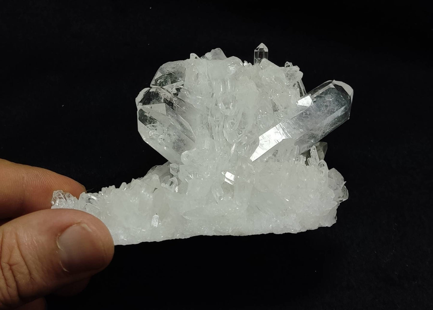 Single beautiful high lusterous Quartz Crystals with brookite on matrix 244 grams