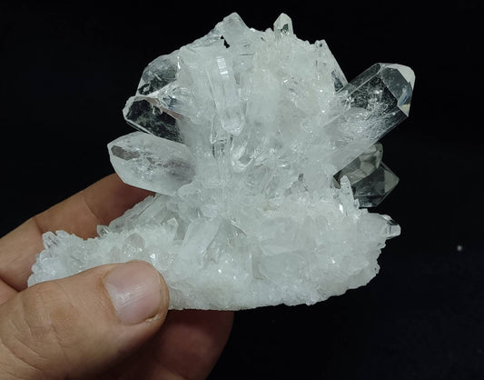 Single beautiful high lusterous Quartz Crystals with brookite on matrix 244 grams