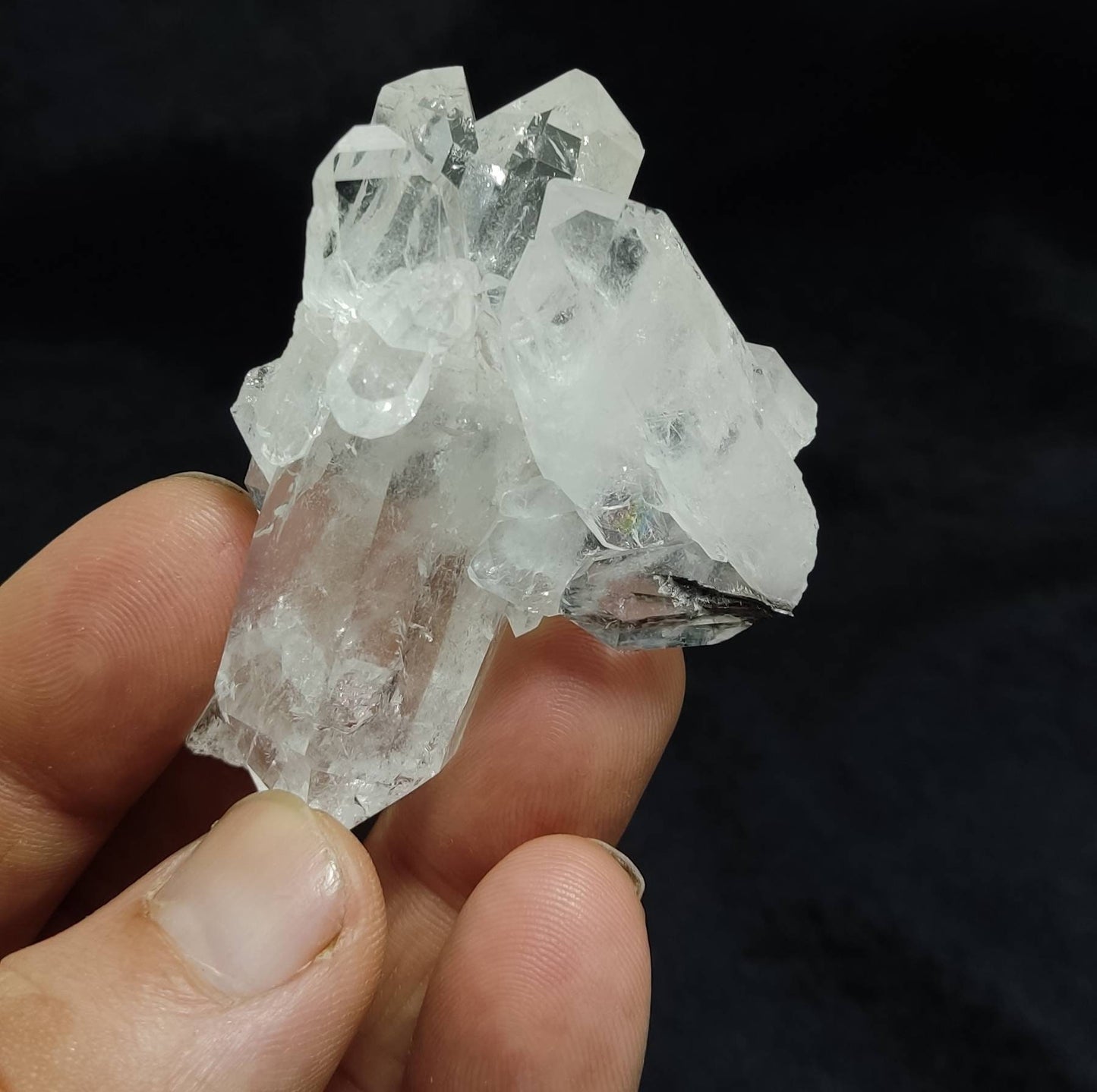 Single beautiful brookite included Quartz Crystals cluster 54 grams