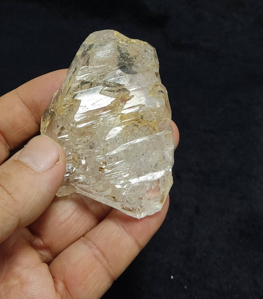 Beautiful double terminated Fenster Skeletal Quartz crystal with clay filling 94 grams