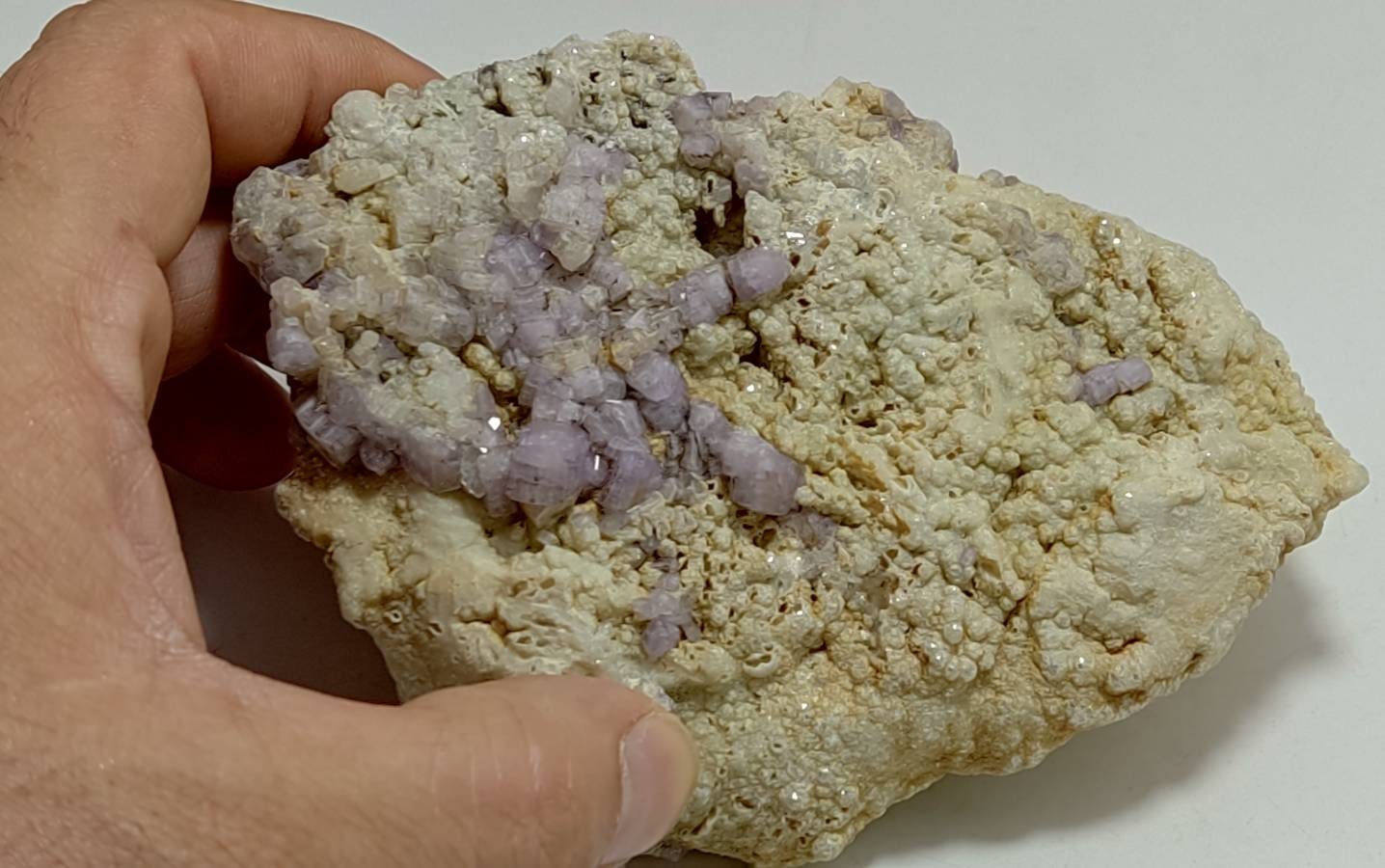 Purple Apatite crystals on matrix 528 grams