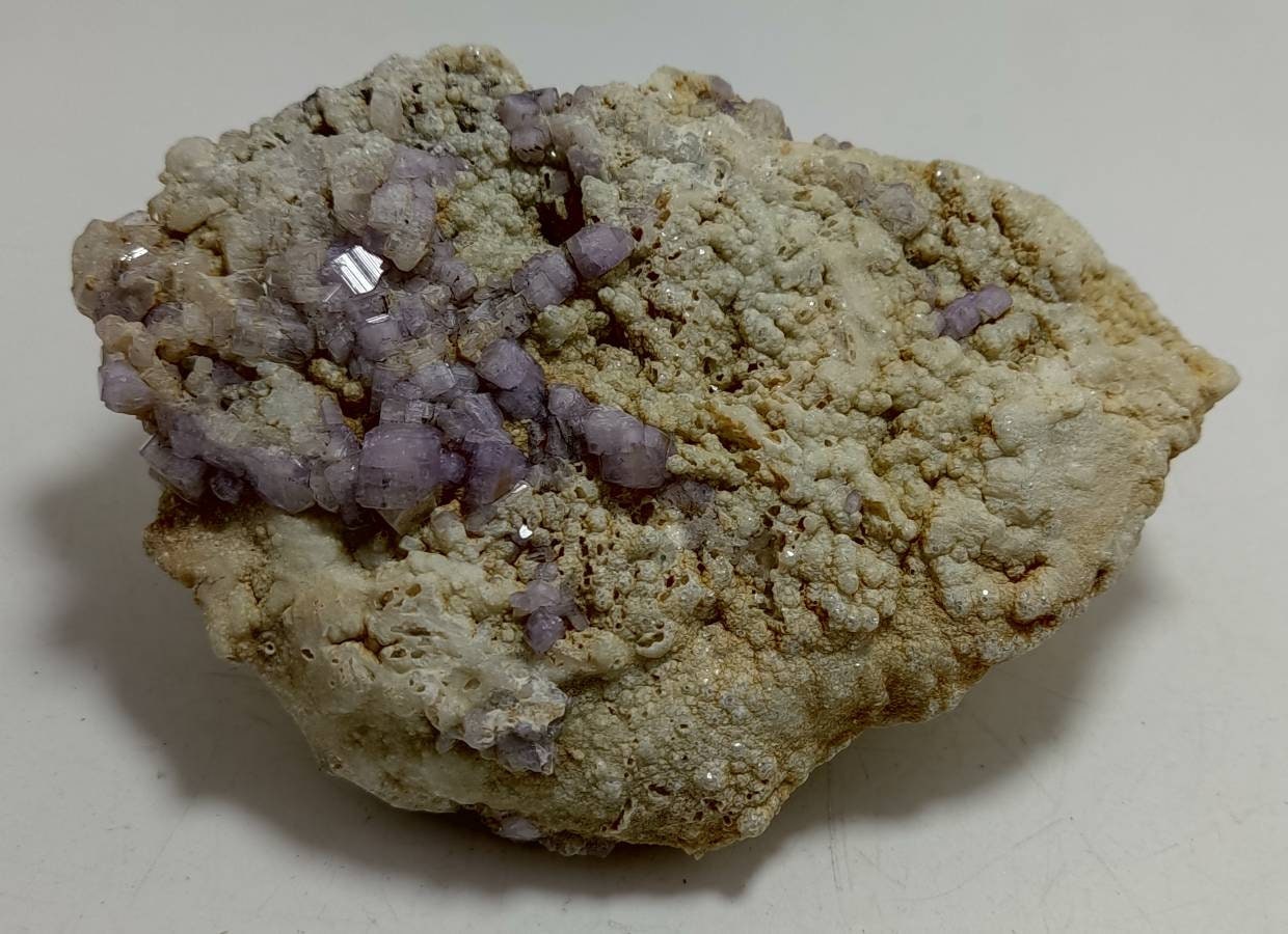 Purple Apatite crystals on matrix 528 grams