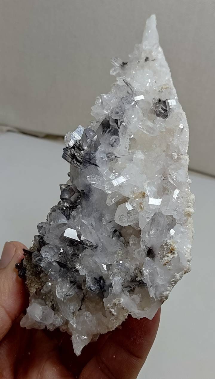 Brookite included Quartz Crystals plate 253 grams