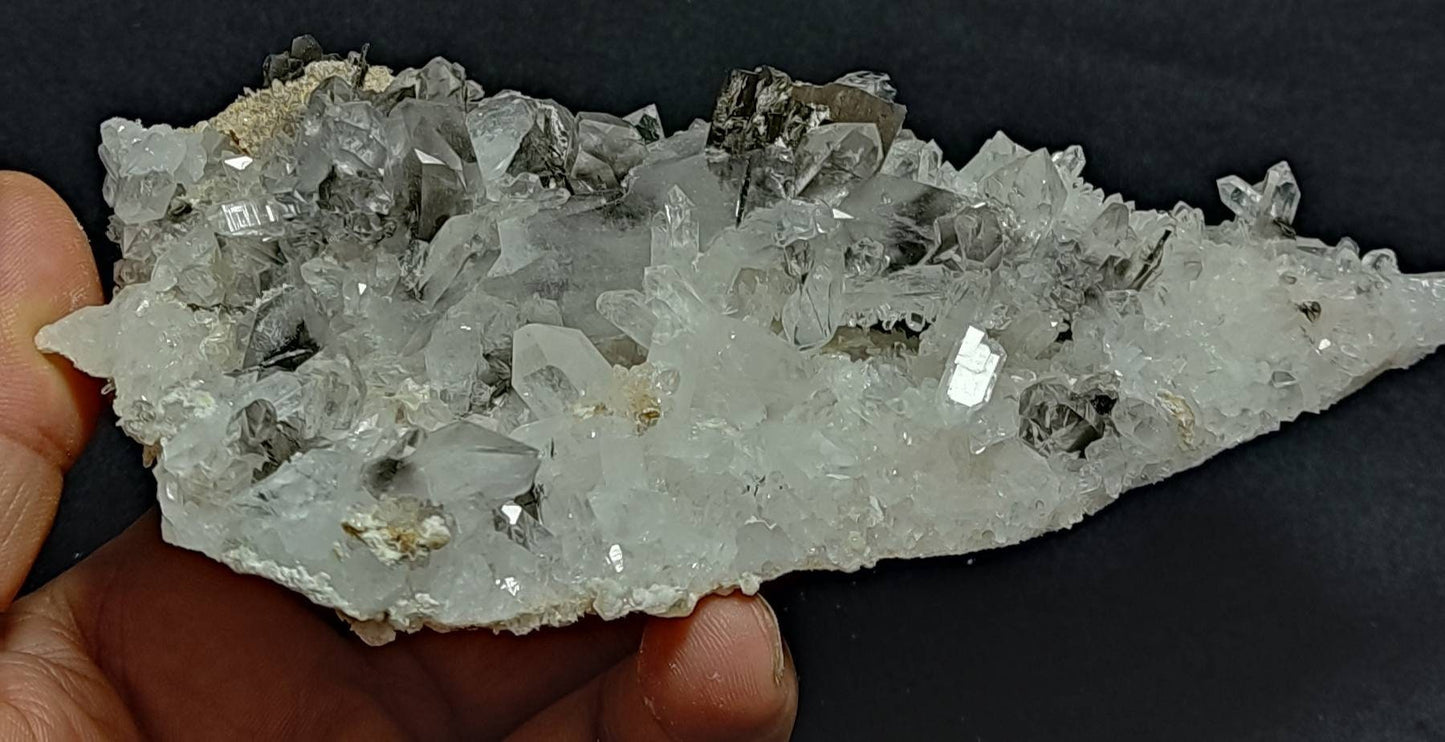 Brookite included Quartz Crystals plate 253 grams