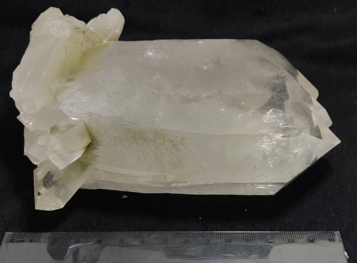 Natural terminated Quartz crystals cluster with chlorite inclusions 1460 grams