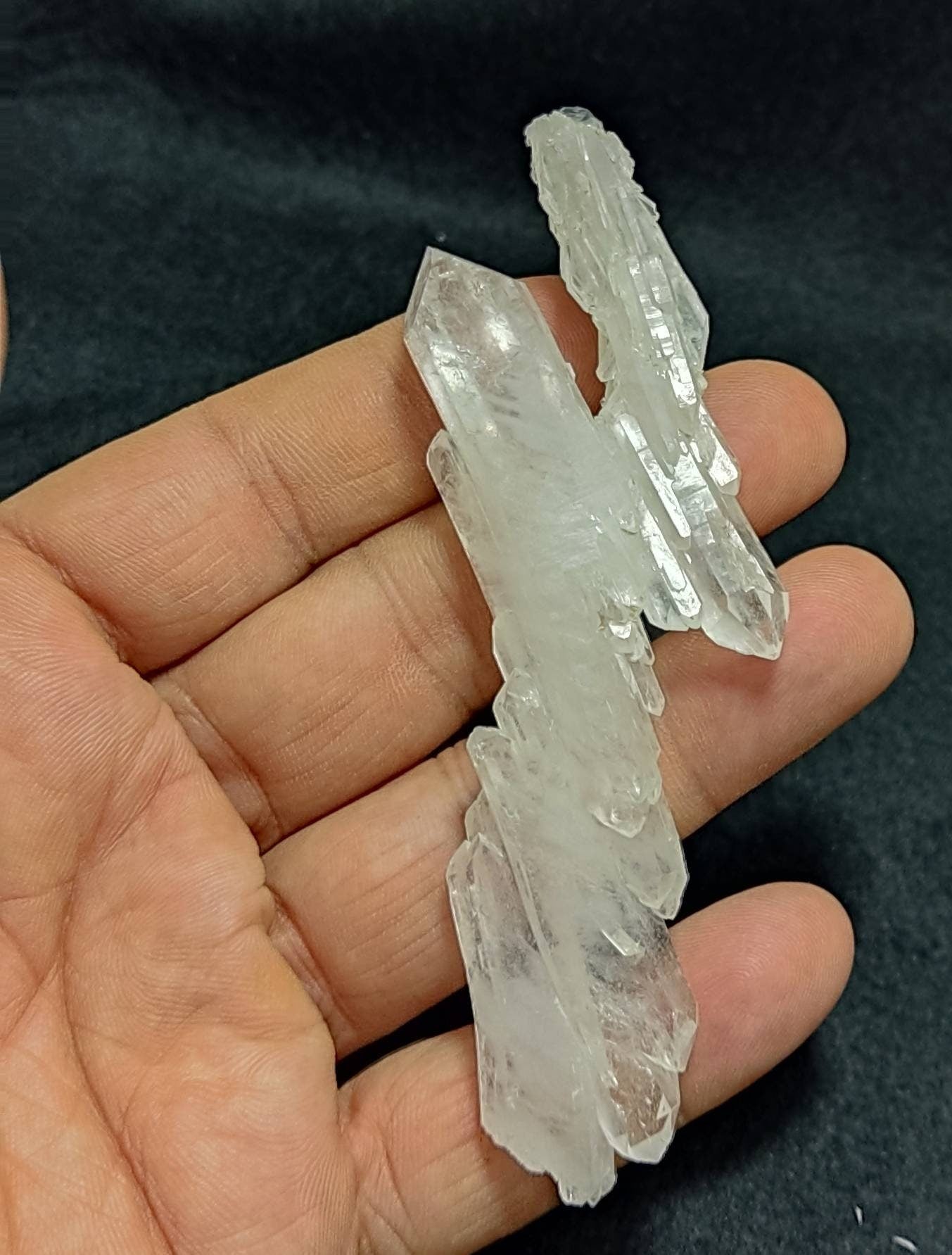 Clear faden quartz crystal 43 grams