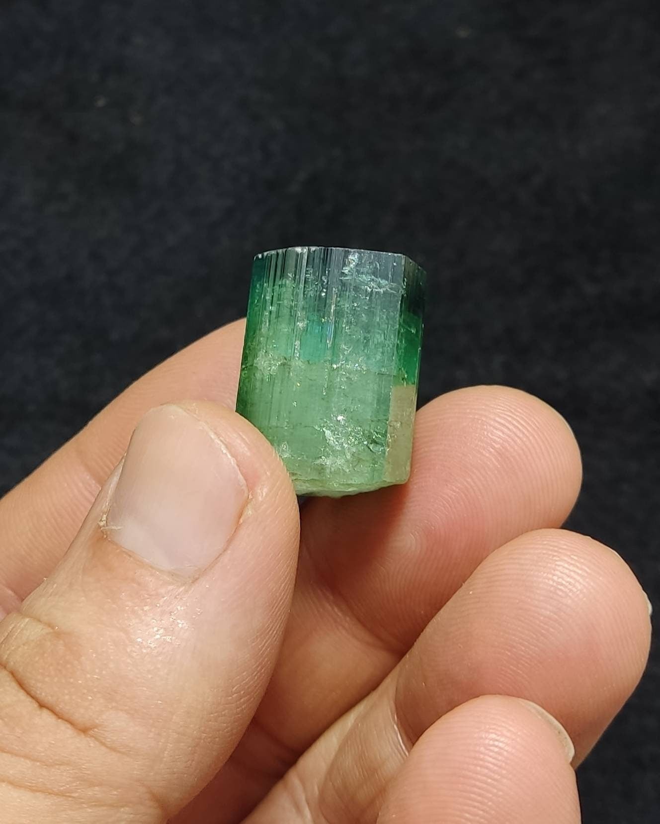 green terminated Tourmaline crystal 15 grams